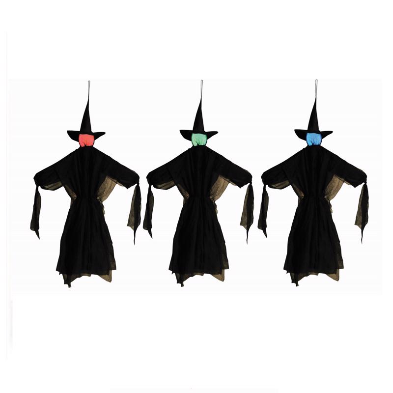 FUN WORLD - Fun World LED Prelit Hanging Witch Halloween Decor