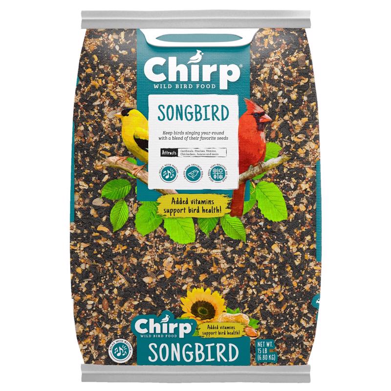 CHIRP - Chirp Songbird Wild Bird Black Oil Sunflower Wild Bird Food 15 lb