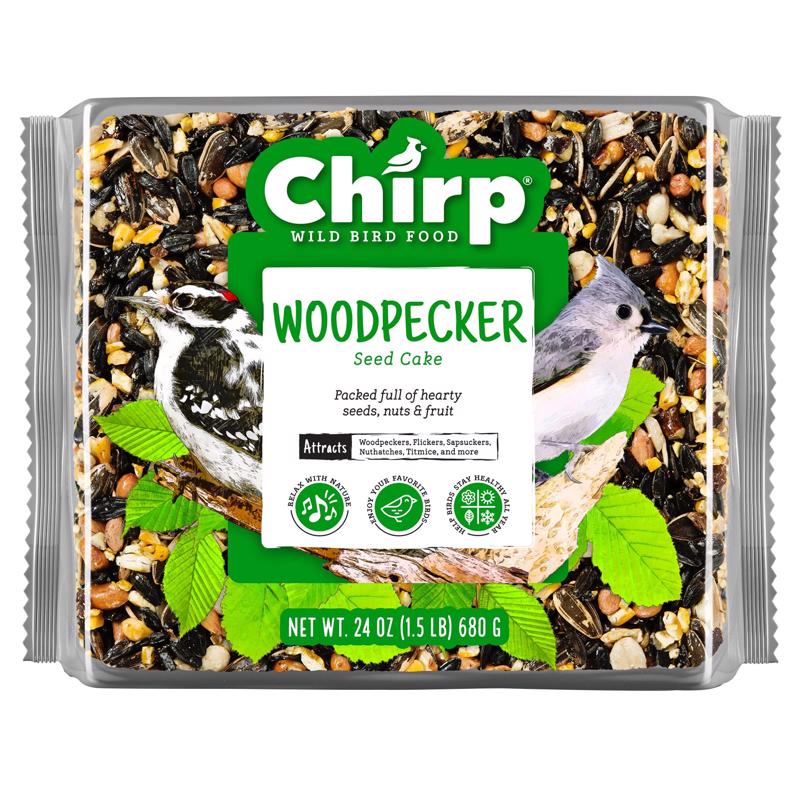 CHIRP - Chirp Woodpecker Wild Bird Peanut Seed Cake 24 oz