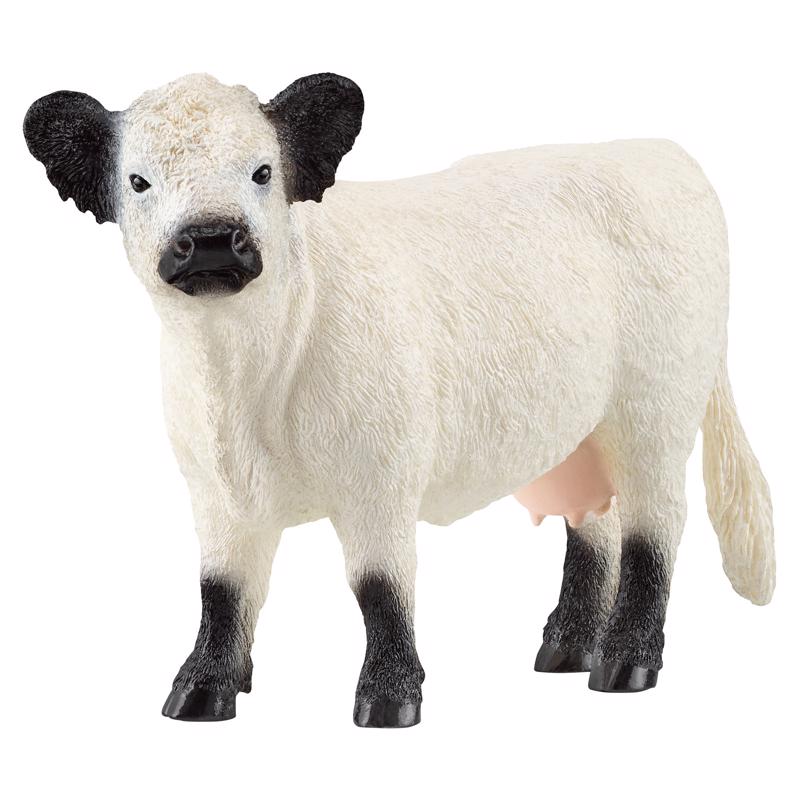 SCHLEICH - Schleich Galloway Cow Figurine Black/White 1 pc - Case of 5