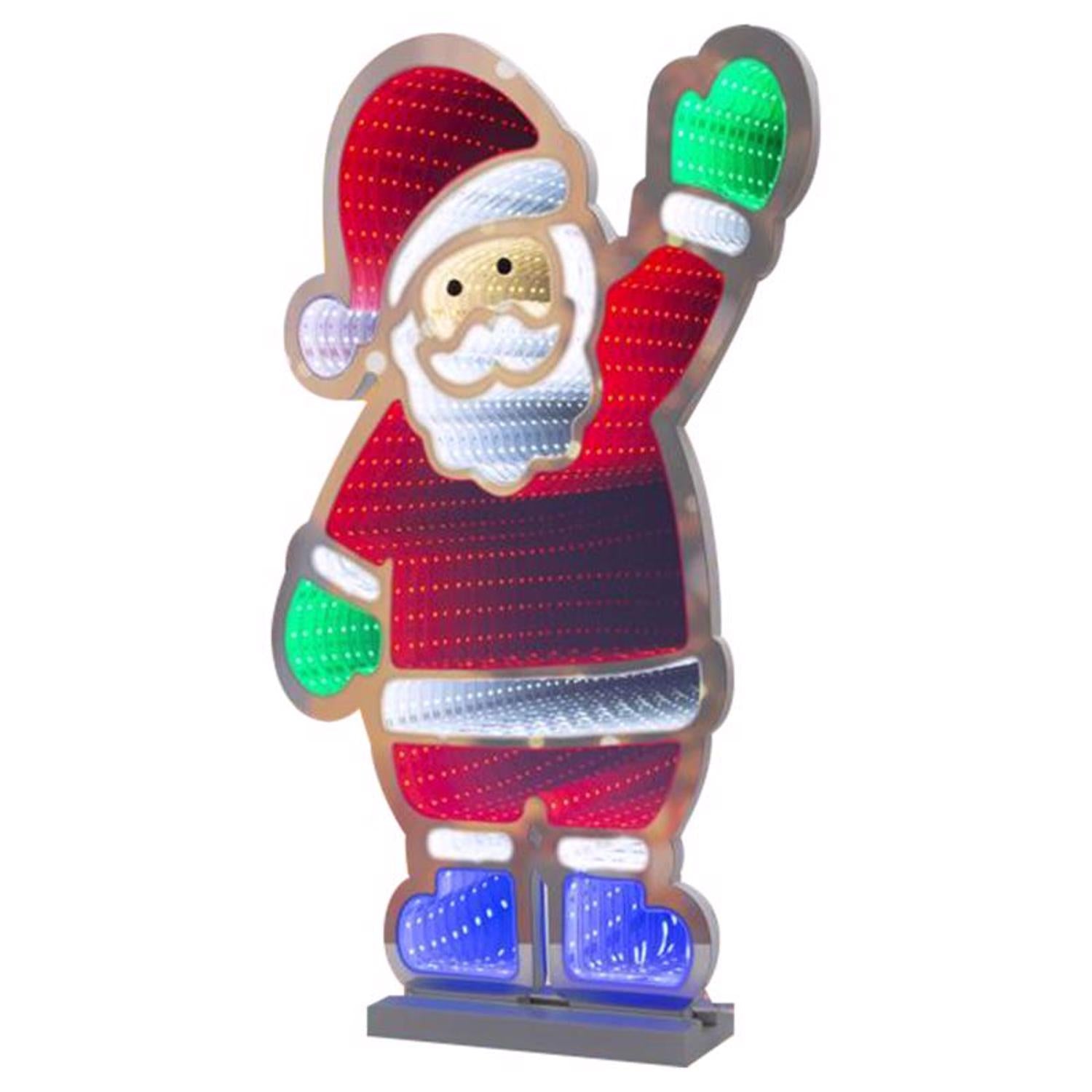Celebrations LED Multi Santa Animated Decor 22 in. - Case of 4