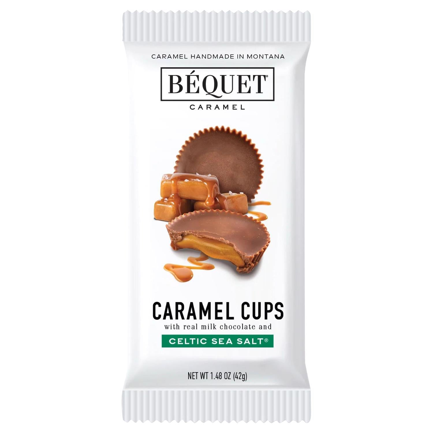 Bequet Celtic Sea Salt Caramel Cups 1.48 oz - Case of 12