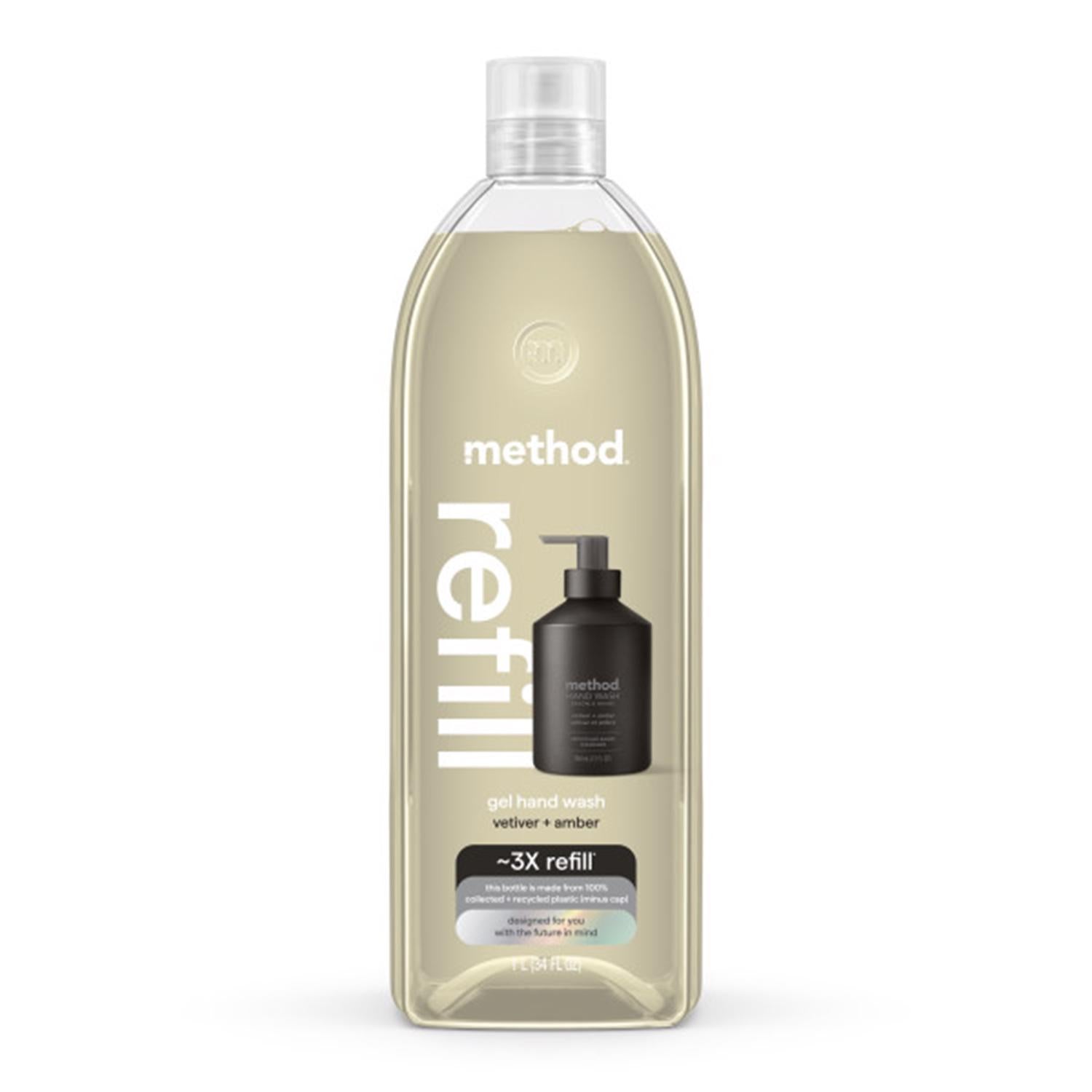 Method Vetiver & Amber Scent Gel Hand Wash 34 oz - Case of 4