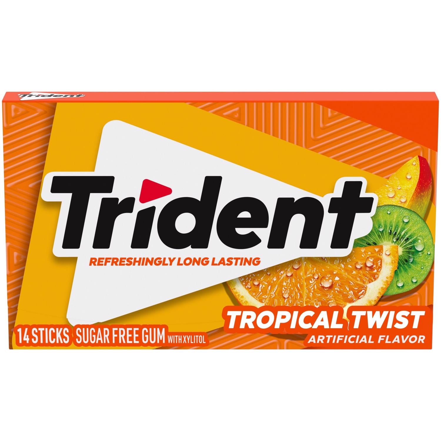 Trident Sugar Free Tropical Twist Chewing Gum 1 pk - Case of 12