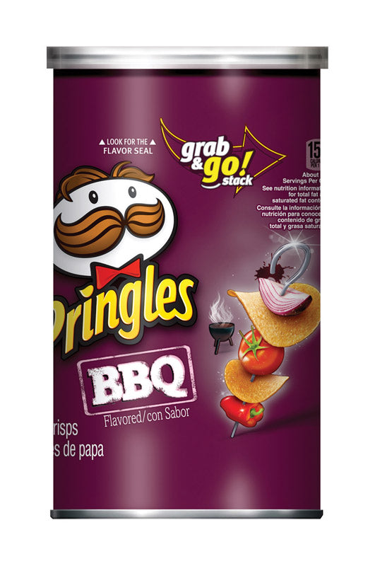 PRINGLES - Pringles BBQ Potato Crisps 5.5 oz Can - Case of 14