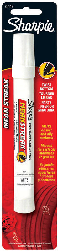 SANFORD - Sharpie Mean Streak White Bold Tip Permanent Marking Stick 1 pk - Case of 6