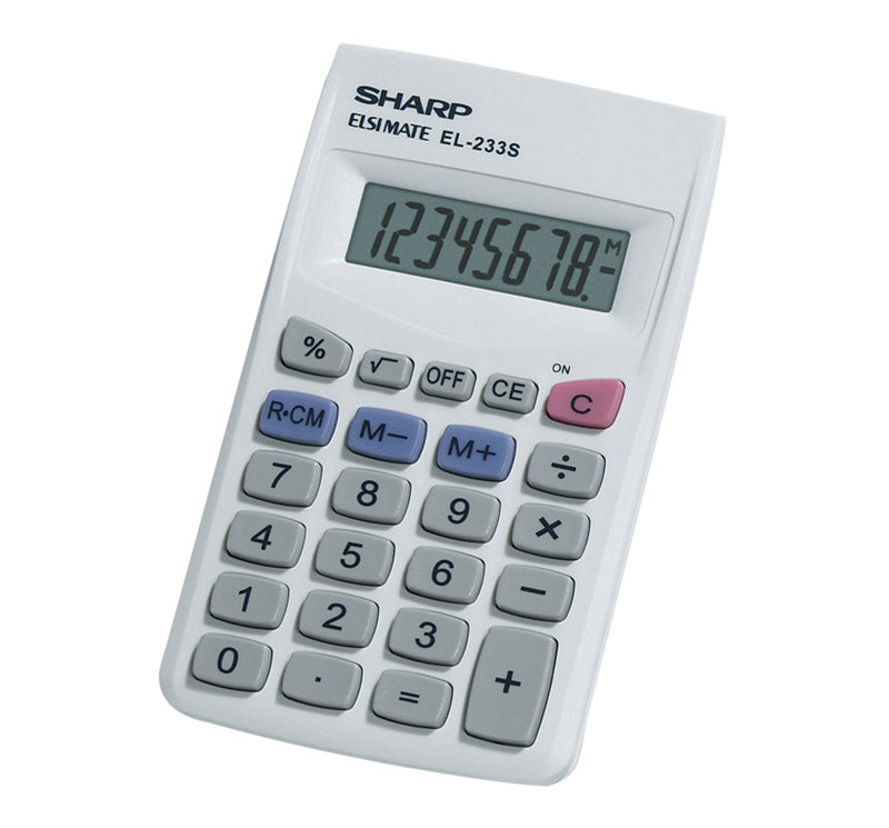 SHARP - Sharp White 8 digit Calculator