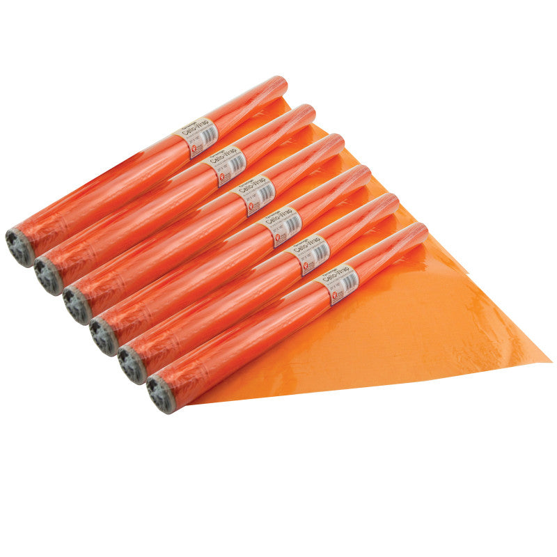 HYGLOSS - Cello-Wrap™ Roll, Orange, 20" x 12.5', 6 Rolls