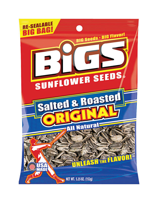 BIGS - BIGS Salted and Roasted Sunflower Seeds 5.35 oz Pegged - Case of 12