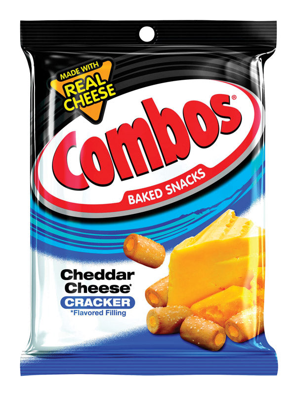 COMBOS - Combos Baked Snacks Cheddar Cheese Filled Crackers 6.3 oz Packet - Case of 12