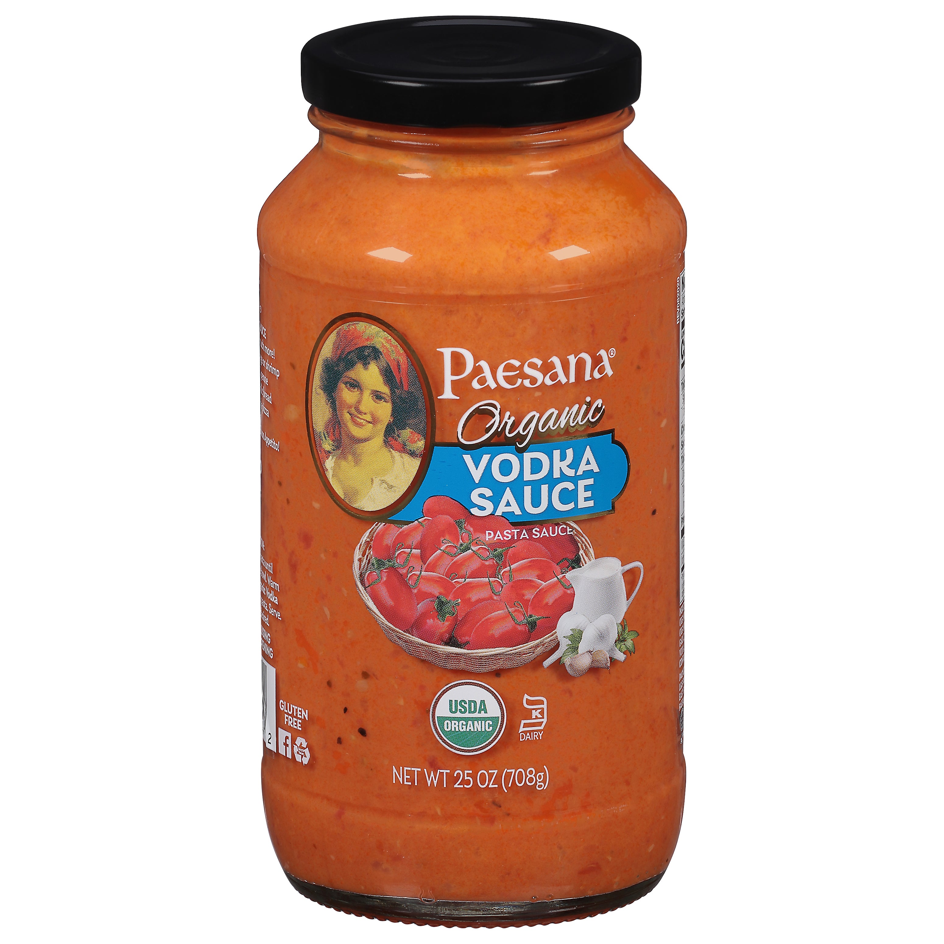 Paesana Organic Vodka Sauce Pasta Sauce 25 oz - Case of 6
