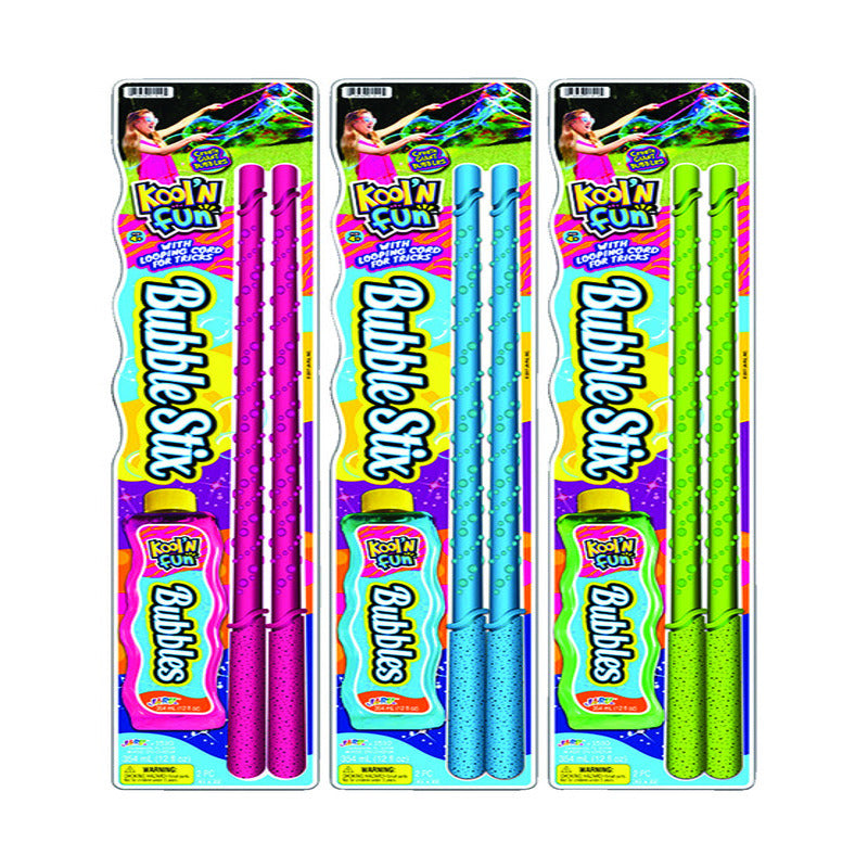 JA-RU - Ja-Ru Kool'N Fun Bubble Set with Wand Plastic Assorted 3 pc - Case of 6