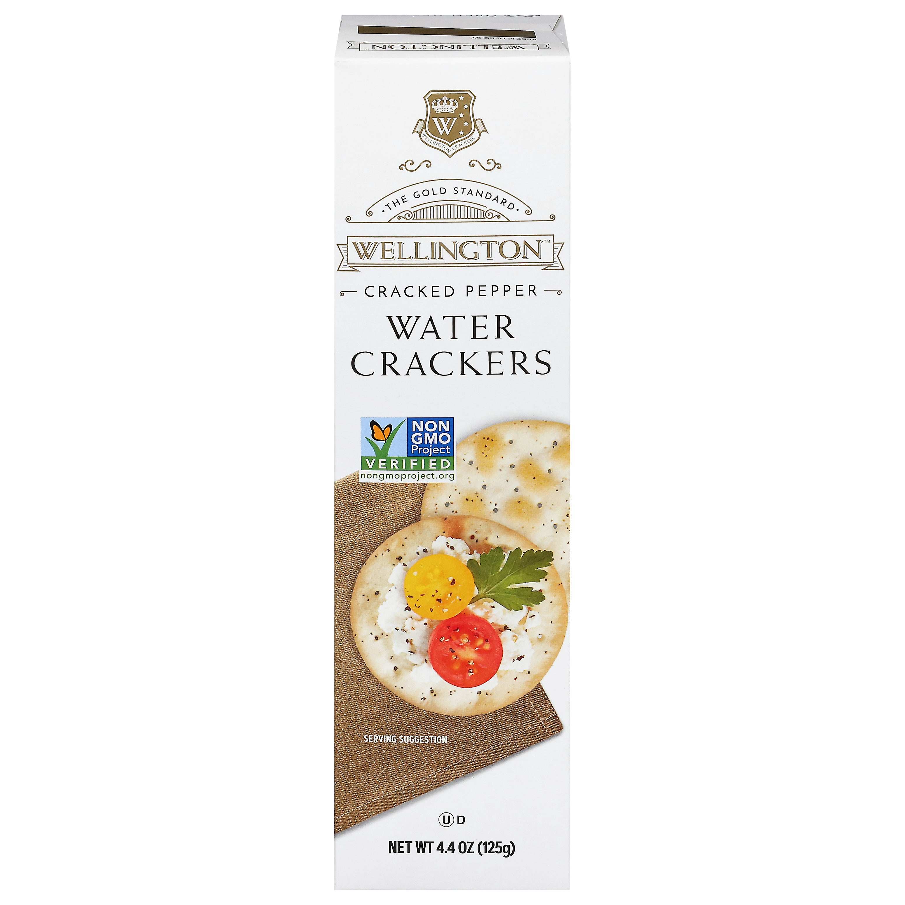 Wellington Cracked Pepper Water Crackers 4.4 oz - Case of 12