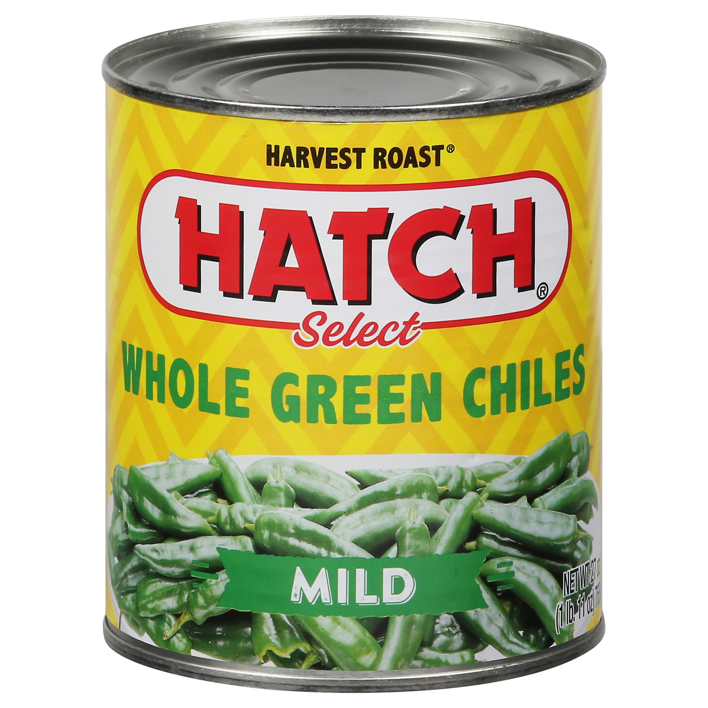 Hatch Select Mild Whole Green Chiles 27 oz - Case of 6