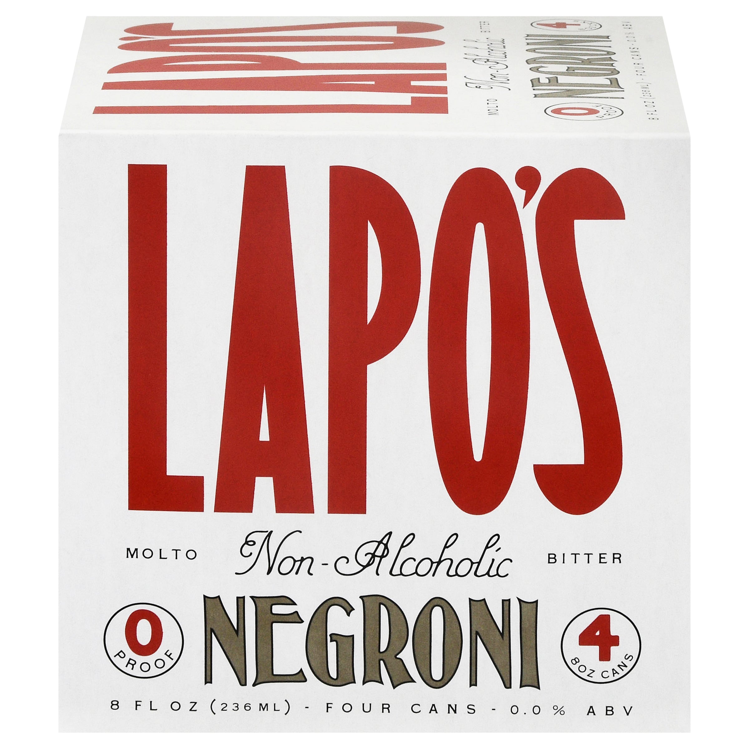 Lapo's Non-Alcoholic Negroni 4 - 8 fl oz Cans - Case of 6