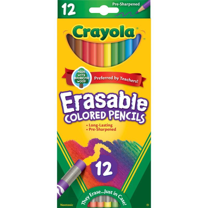 Erasable Colored Pencils, 12 Count