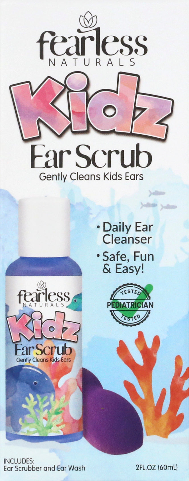 Fearless Naturals Kidz Ear Scrub 2 oz - Case of 1