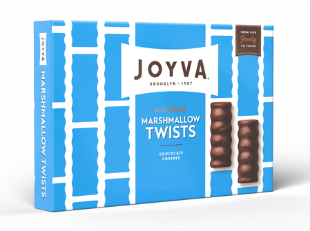 Joyva Chocolate Covered Marshmallow Twists - Case of 24 - 9 OZ