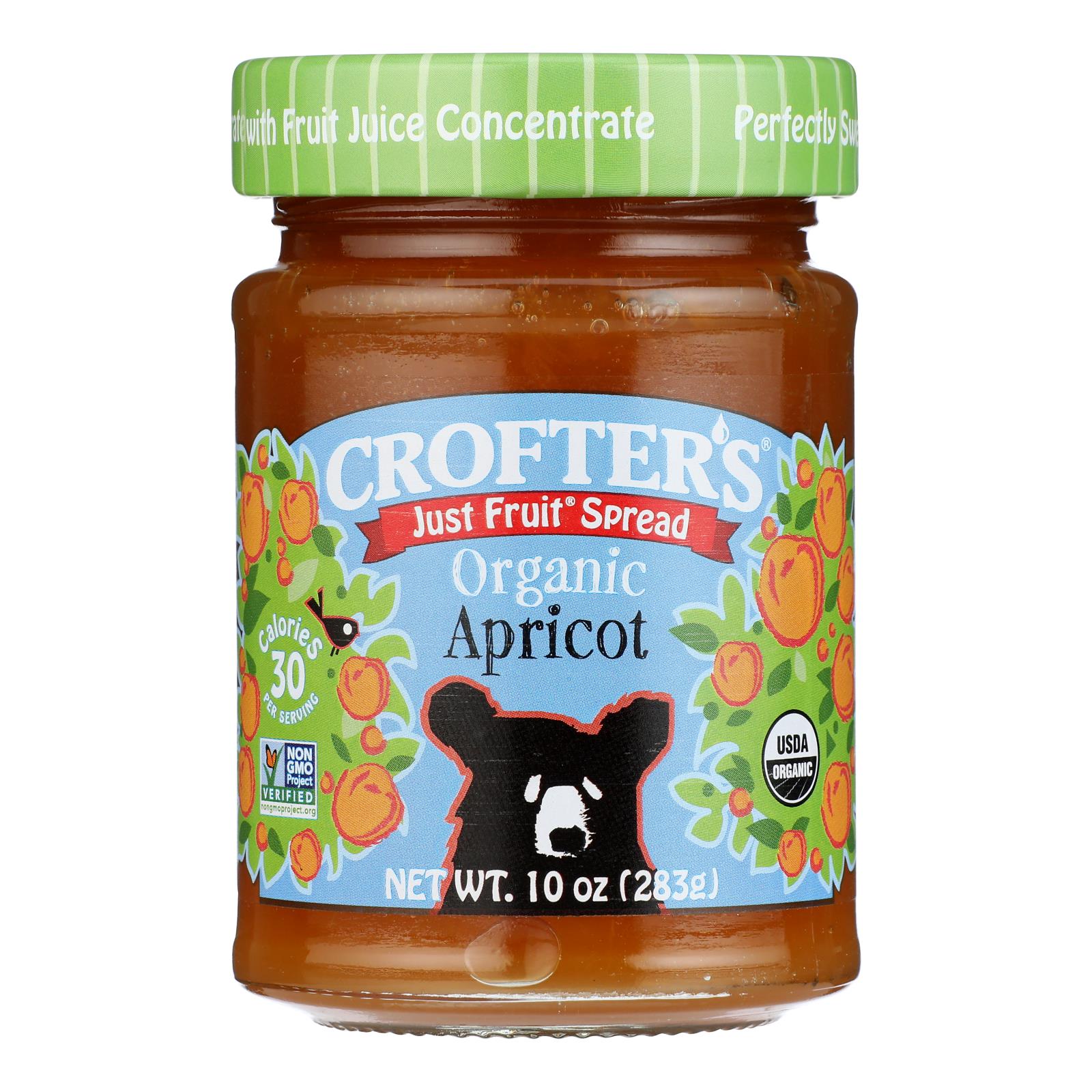 Crofters Fruit Spread - Organic - Just Fruit - Apricot - 10 oz - case of 6