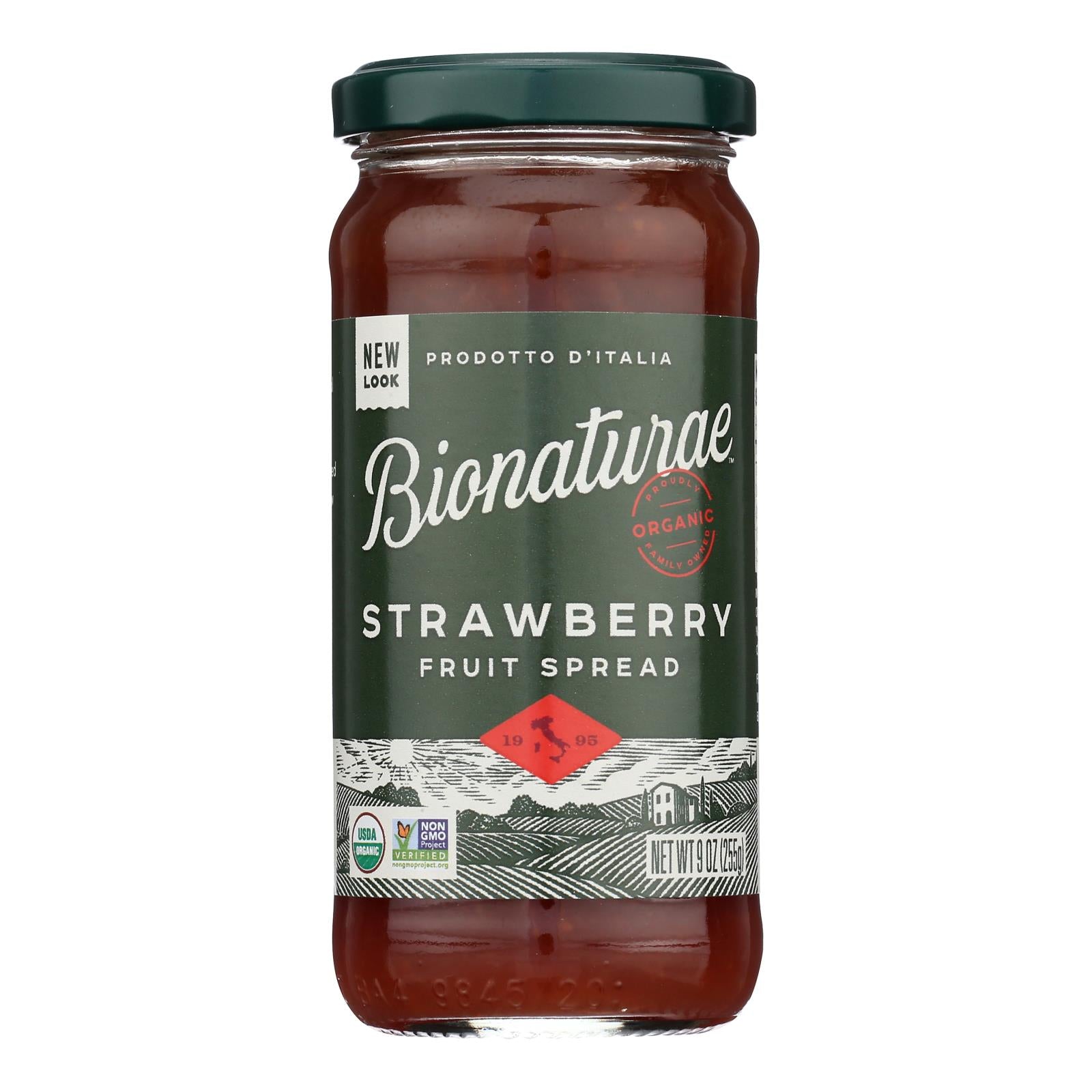 Bionaturae Fruit Spread - Organic - Strawberry - 9 oz - case of 12