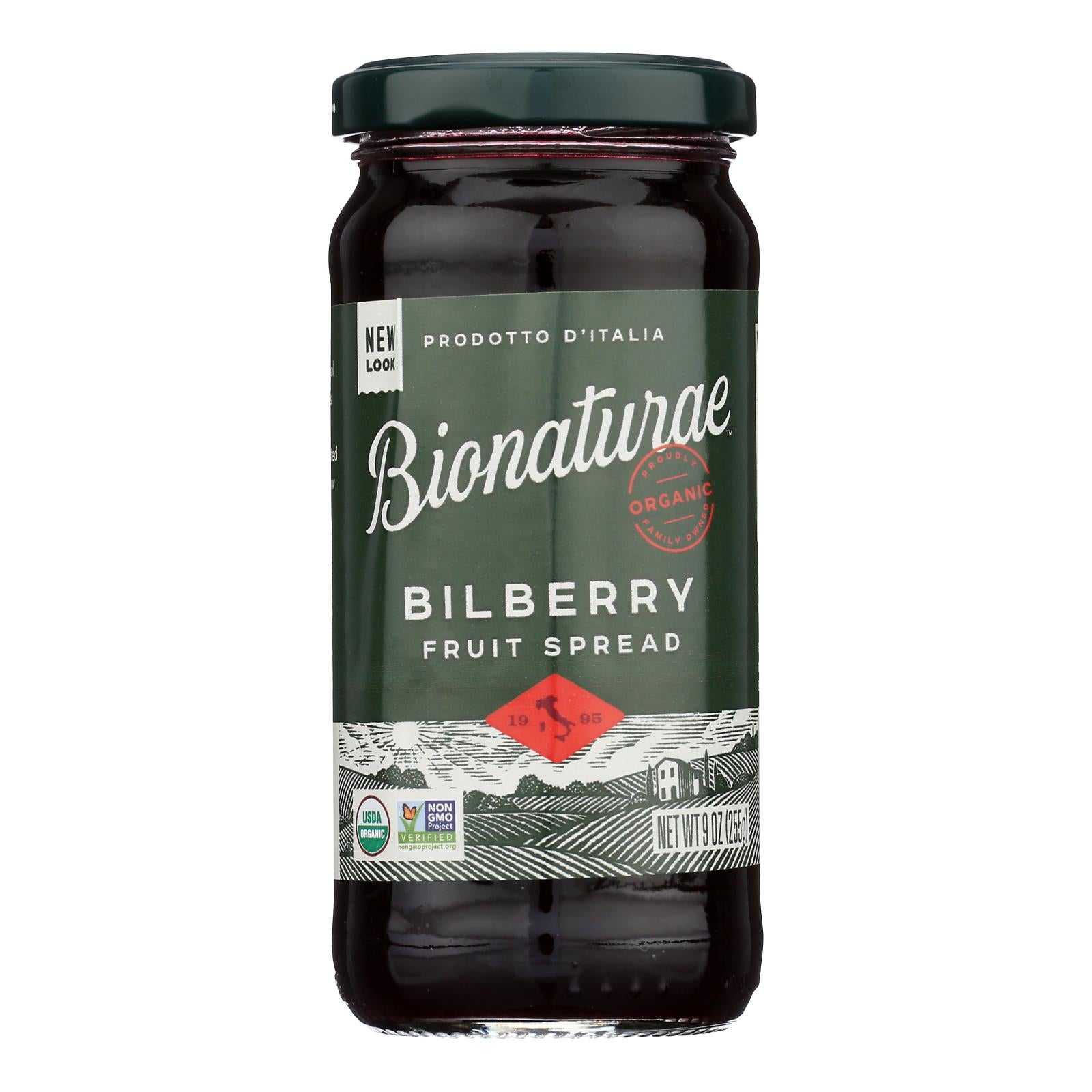 Bionaturae Fruit Spread - Organic - Bilberry - 9 oz - case of 12