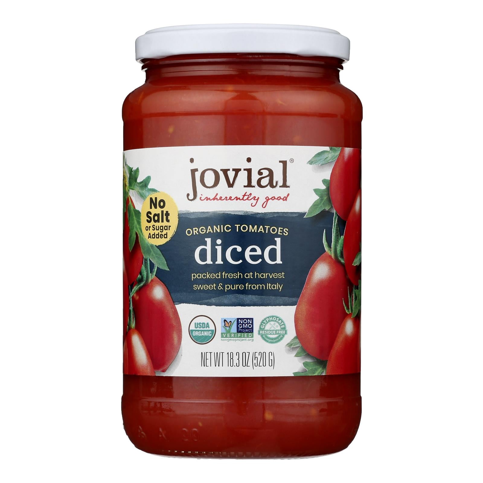 Jovial - Tomatoes - Organic - Diced - 18.3 oz - case of 6