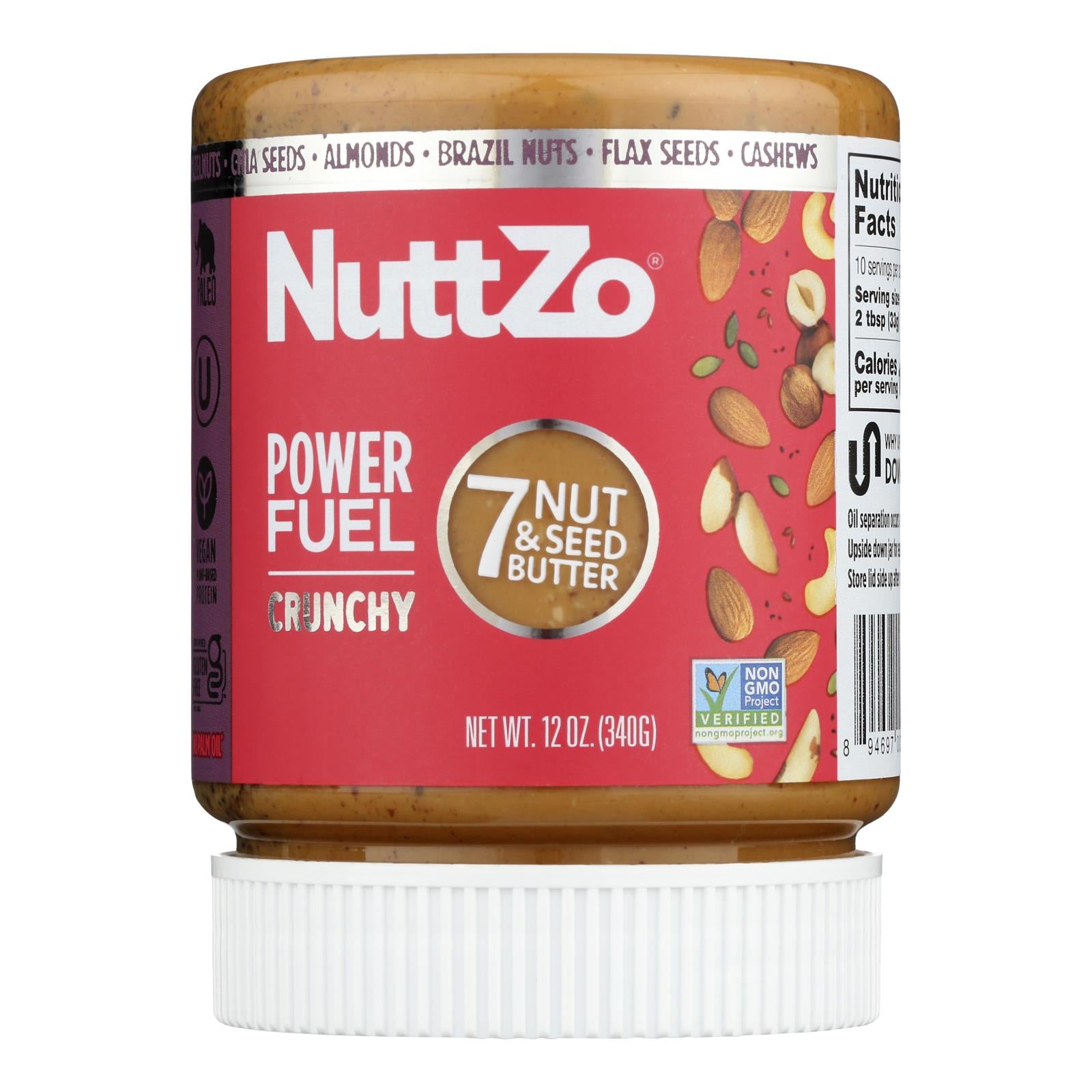 Nuttzo Crunchy Power Fuel - Case of 6 - 12 OZ