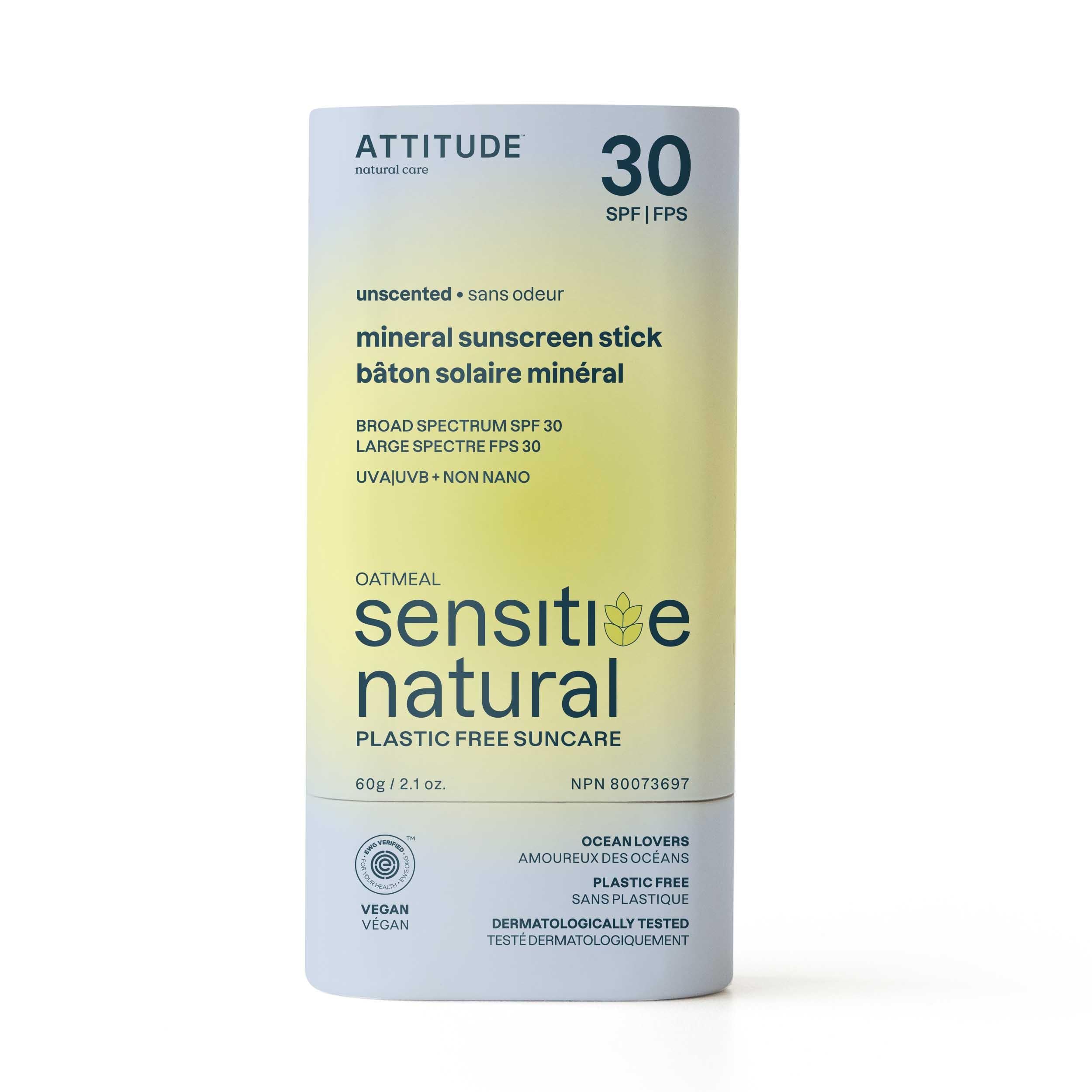 Attitude - Sunscreen Unscented Senst - EA of 1-2.1 OZ