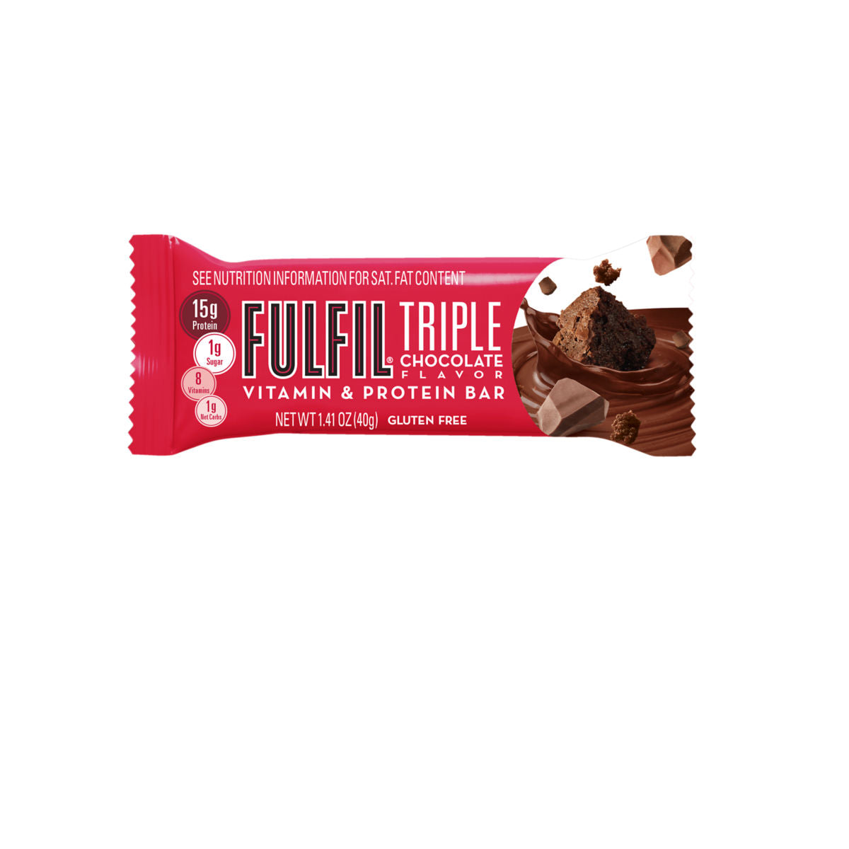 Fulfil - Protein Bar Triple Chocolate Bar - 1.41 oz - Case of 12