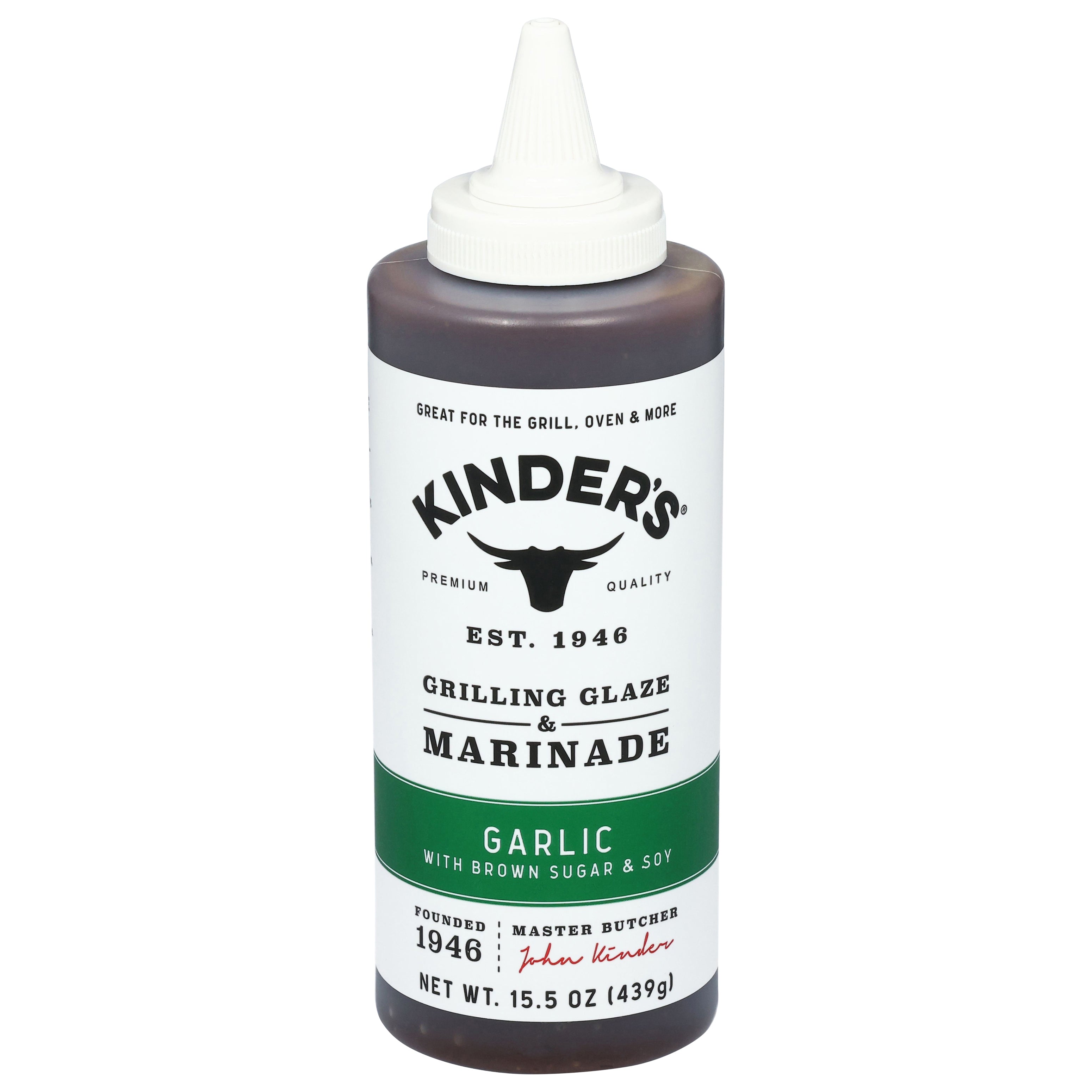 Kinder's Garlic with Brown Sugar & Soy Grilling Glaze & Marinade 15.5 oz - Case of 6
