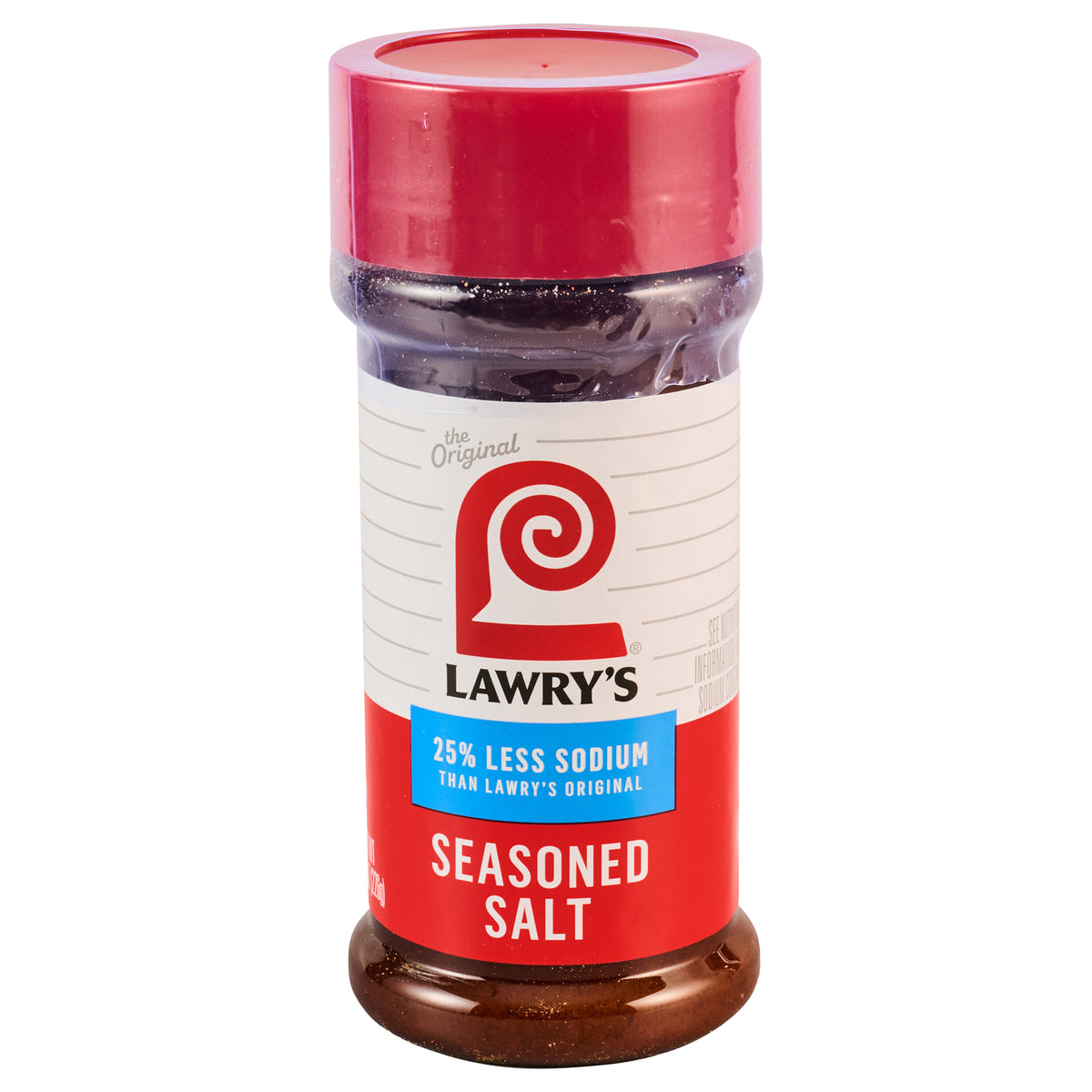Lawry's 25% Less Sodium Seasoned Salt, 8.0 oz - Case of 12