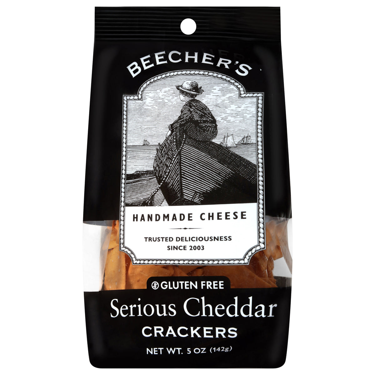 Beecher's Gluten Free Serious Cheddar Crackers 5 oz - Case of 12