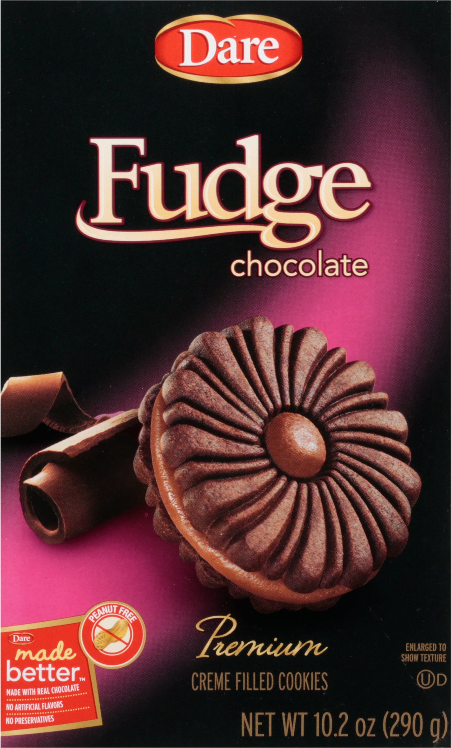 Dare Premium Fudge Chocolate Cookies 10.2 oz - Case of 12