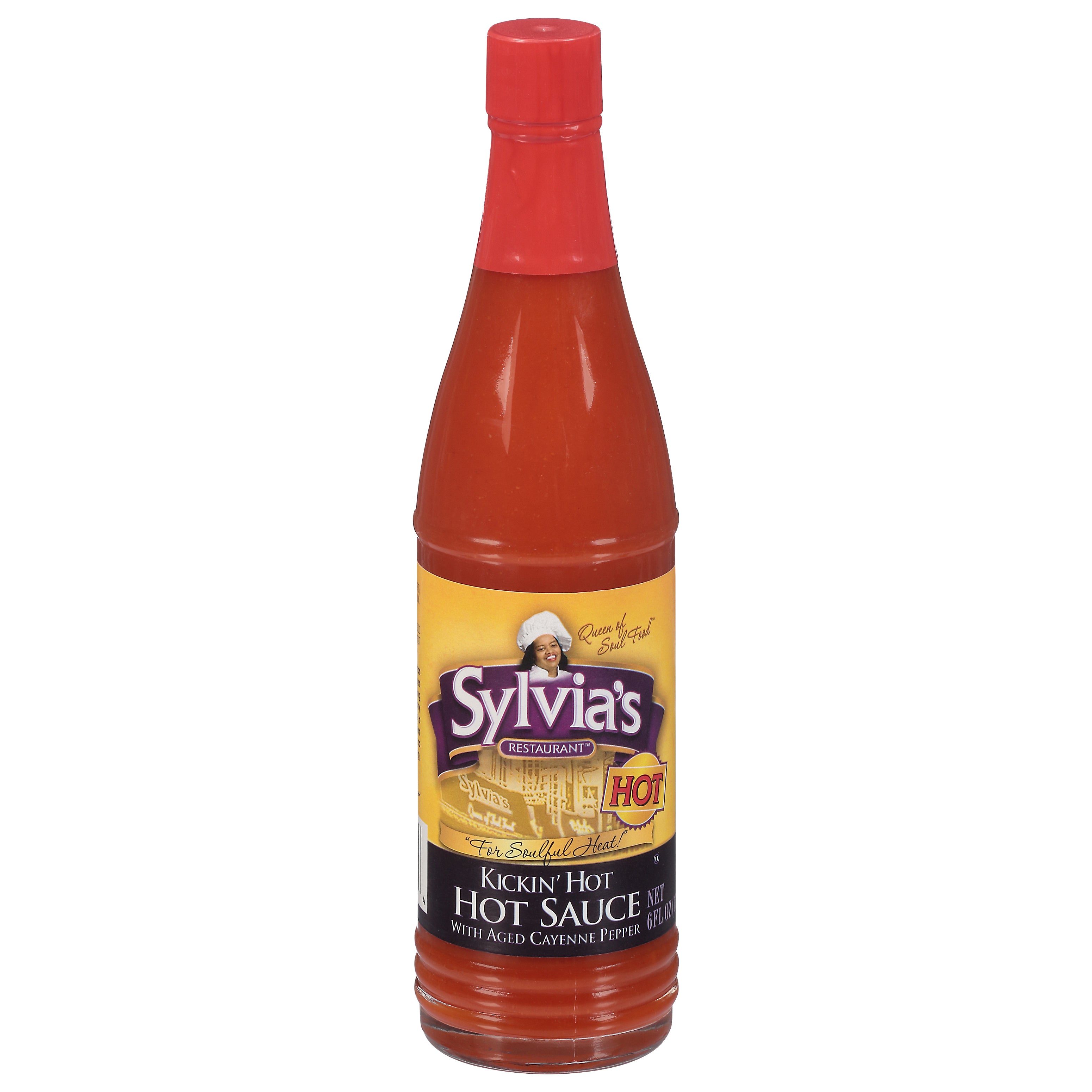 Sylvia's Restaurant Kickin' Hot Kickin' Hot Hot Sauce 6 fl oz - Case of 24