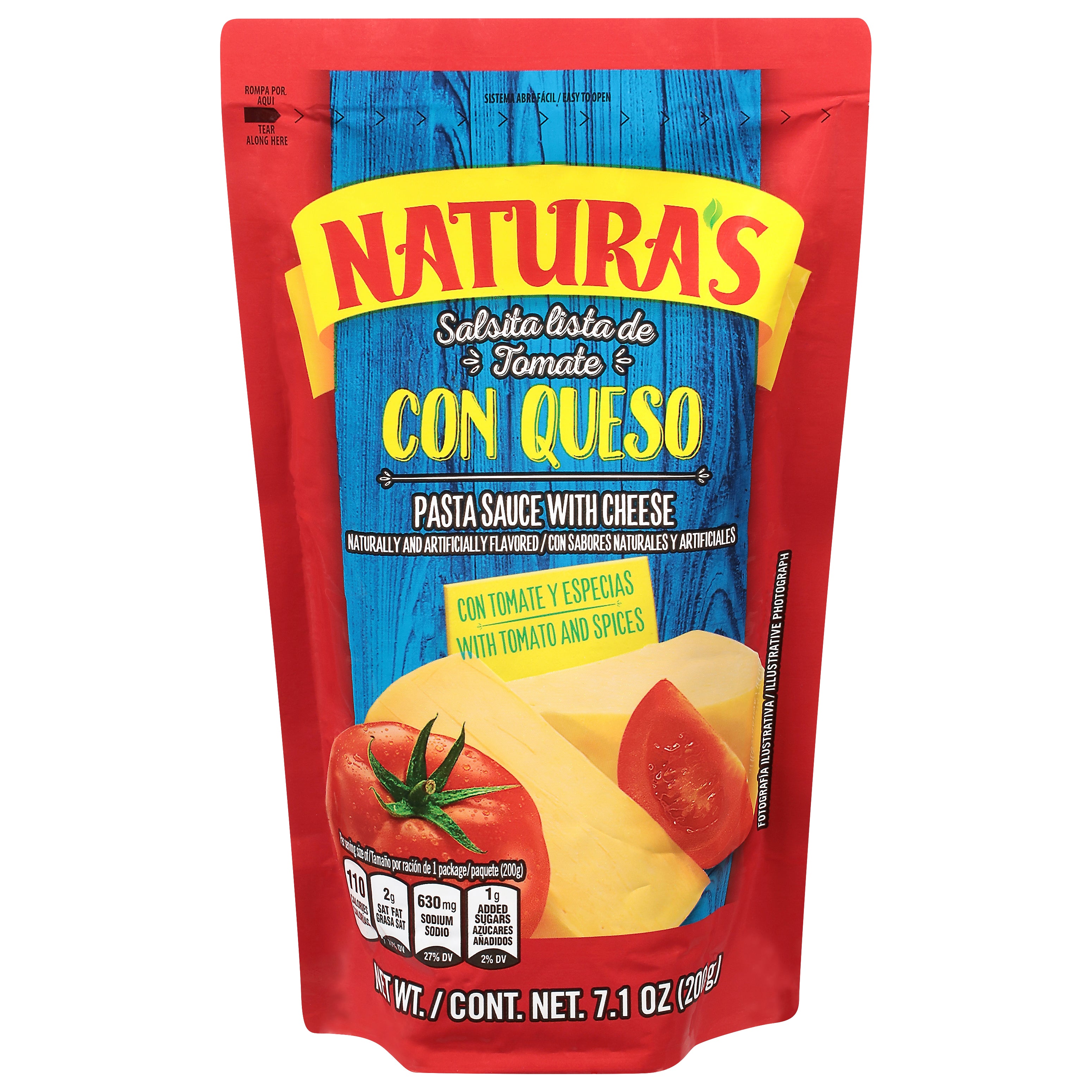 Natura's Pasta Sauce with Cheese 7.1 oz - Case of 24