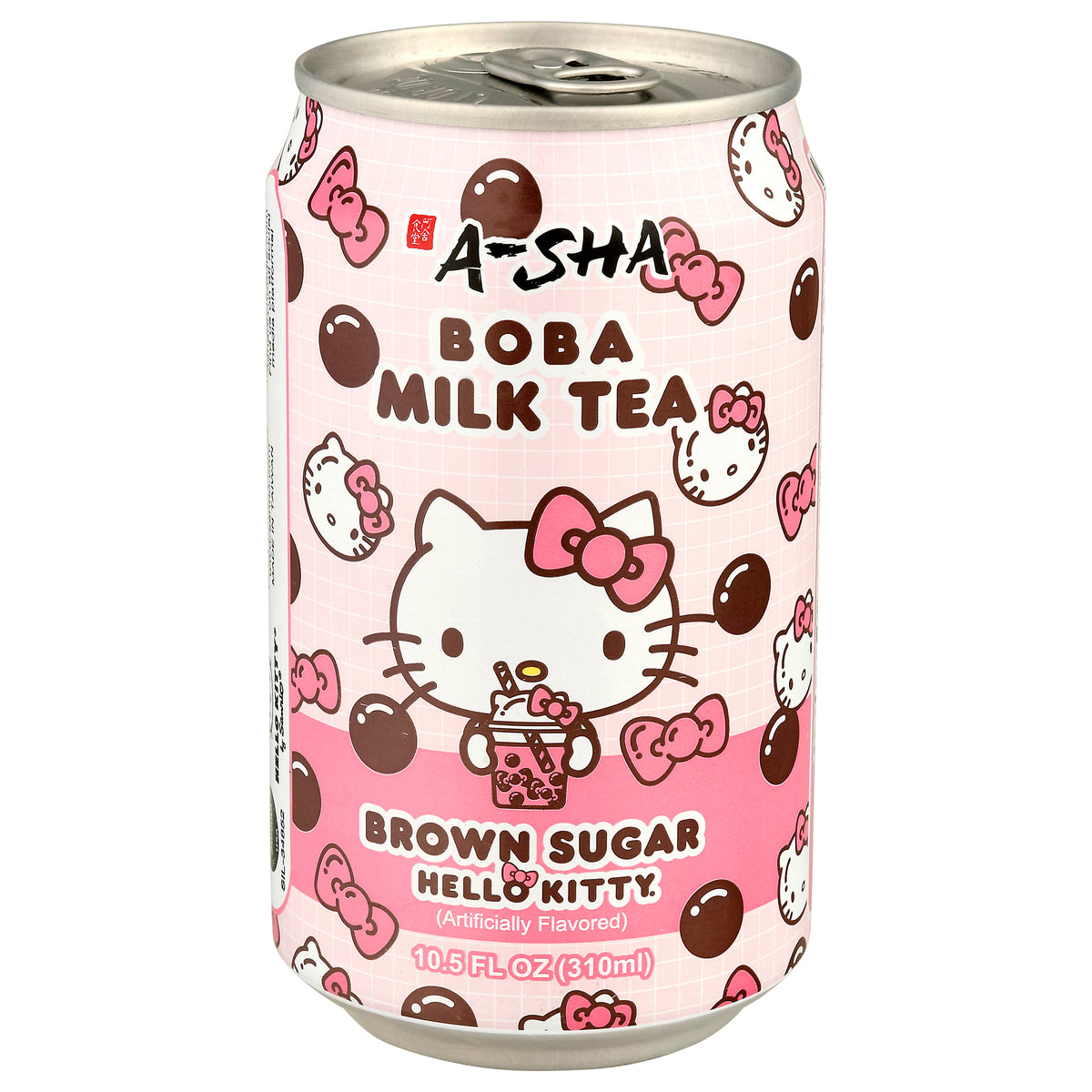 A-Sha Hello Kitty Brown Sugar Boba Milk Tea 10.5 fl oz - Case of 12