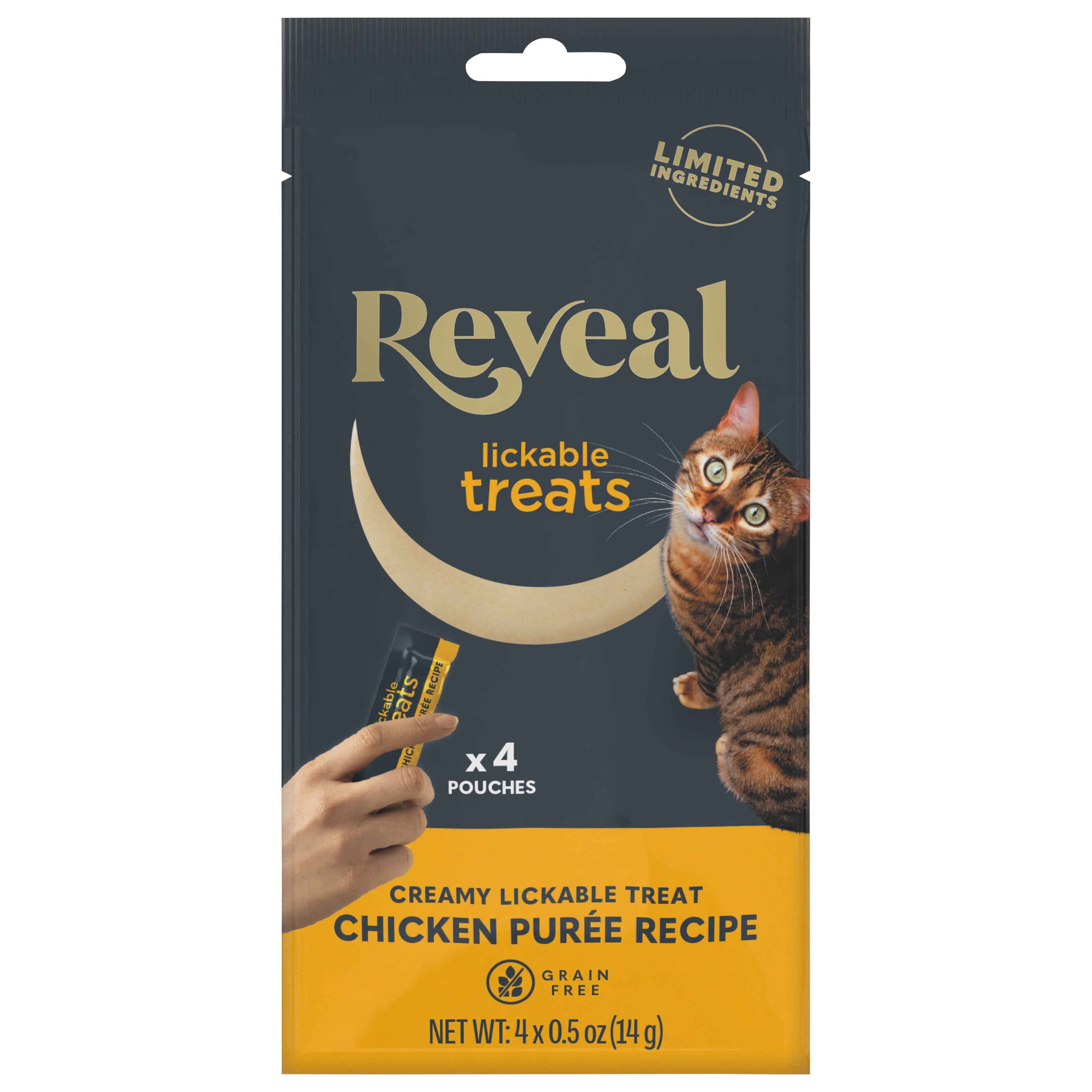 Reveal Natural Lickable Cat Treat Chicken Puree Recipe - Case of 10