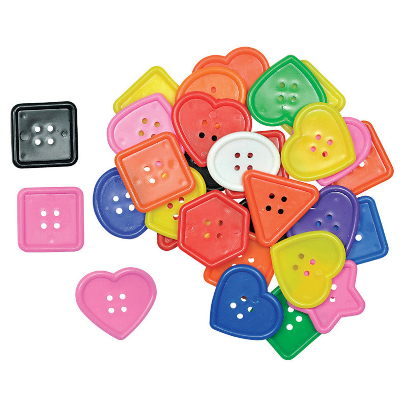 ROYLCO - Really Big Buttons™, 8 Shapes, 60 Per Pack, 3 Packs