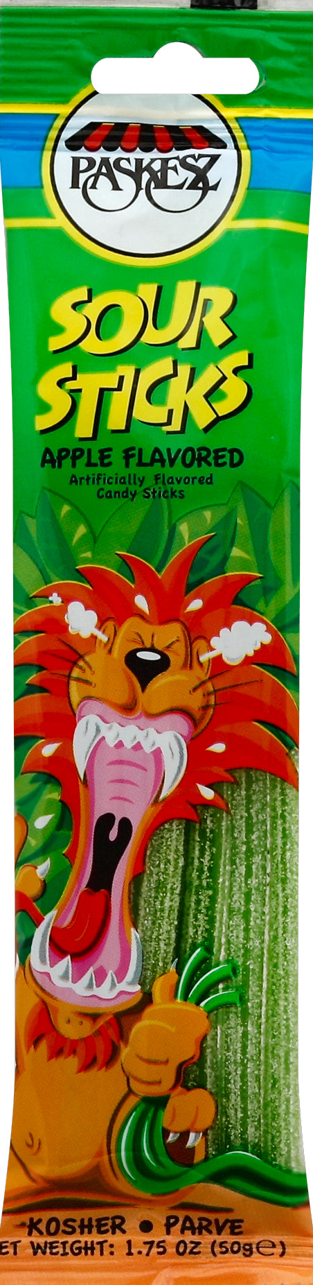 Paskesz Sour Sticks 1.75 oz - Case of 24