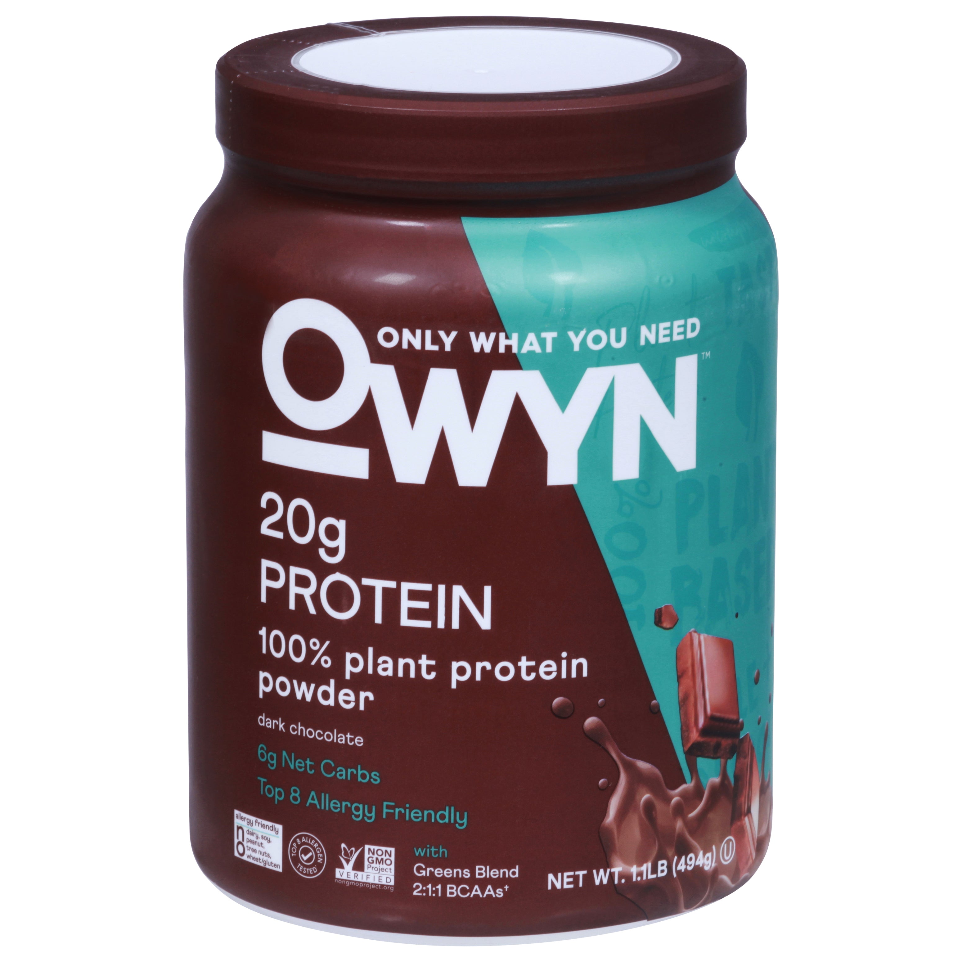 OWYN Dark Chocolate Protein Powder 1.1 lb - Case of 1
