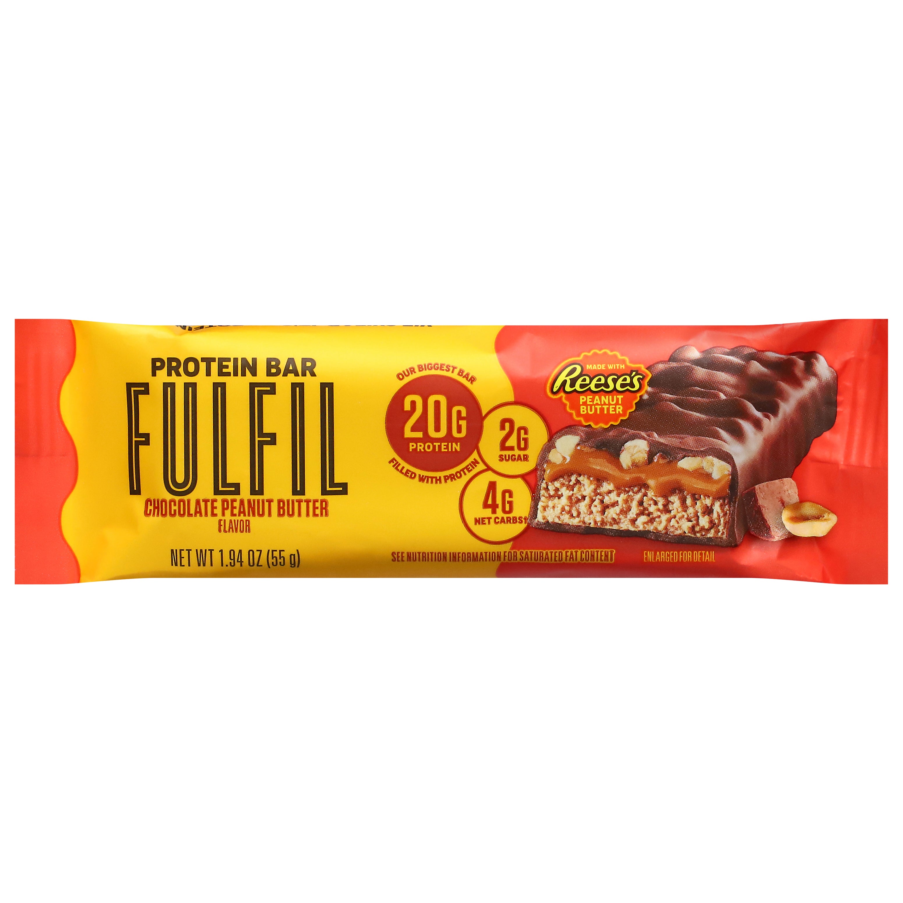 Fulfil Chocolate Peanut Butter Flavor Protein Bar 1.94 oz - Case of 12