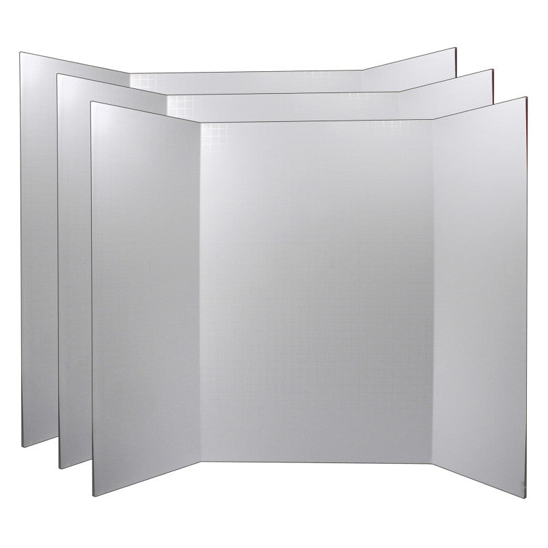 GHOSTLINE - Foam Presentation Board, White, 1/2" Faint Grid 28" x 22", Pack of 3