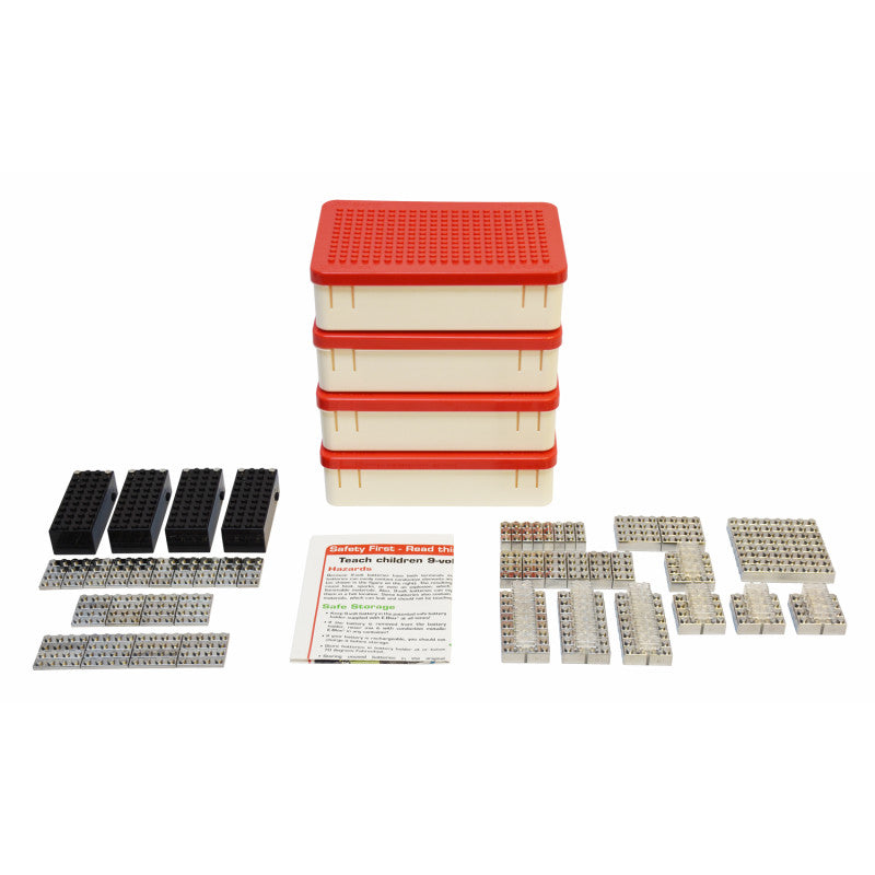 E-BLOX - Power Blox Standard, LED Building Blocks Classroom Set, 180 Pieces