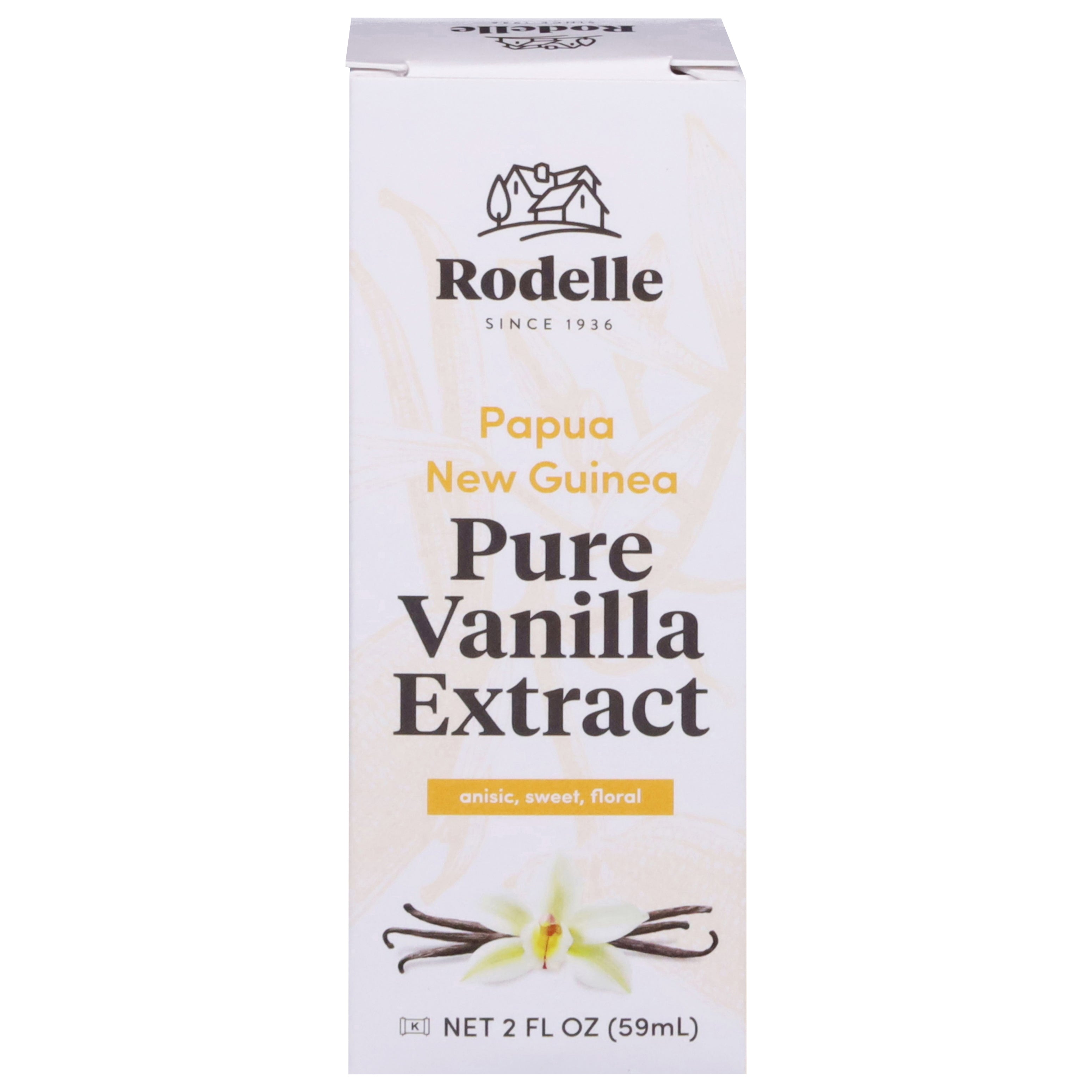 Rodelle Papua New Guinea Pure Vanilla Extract 2 fl oz - Case of 6