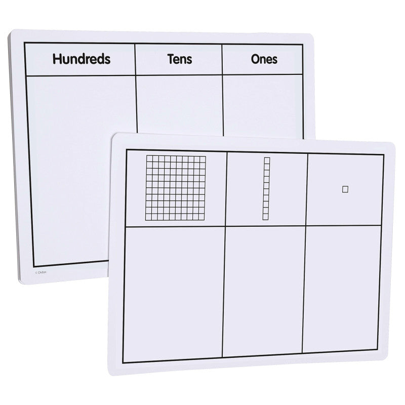 DIDAX - Write-On/Wipe-Off Base Ten Blocks, Set of 10