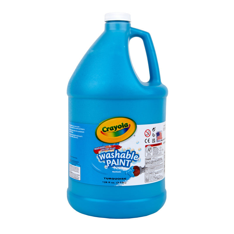 Washable Paint, Turquoise, Gallon