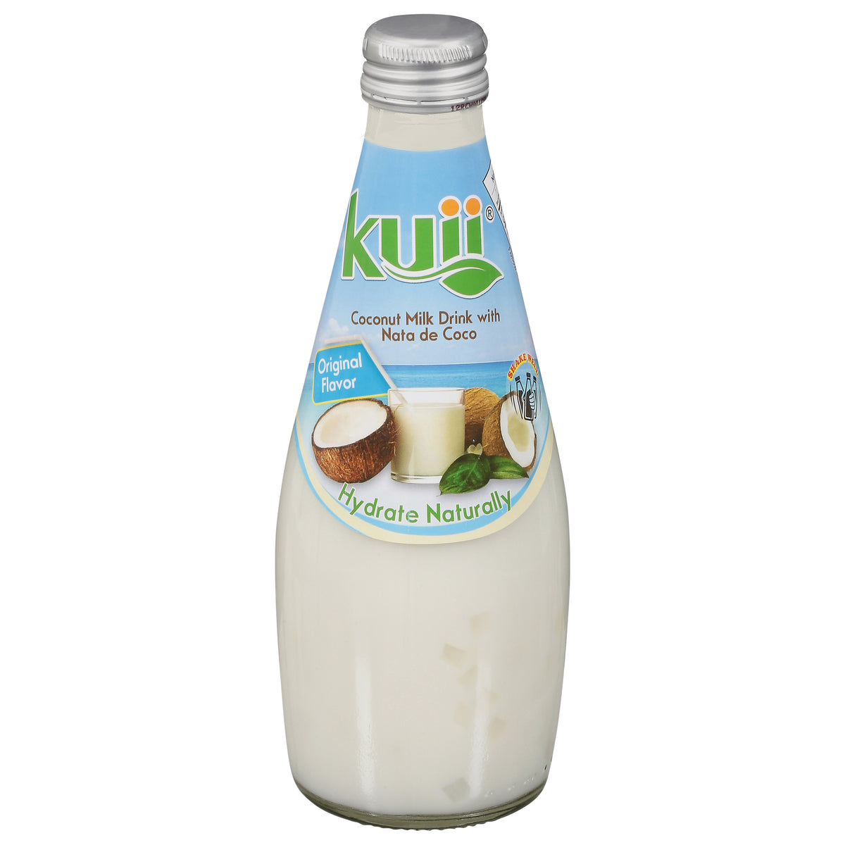 Kuii Original Flavor Coconut Milk Drink with Nata de Coco 9.8 fl oz - Case of 12