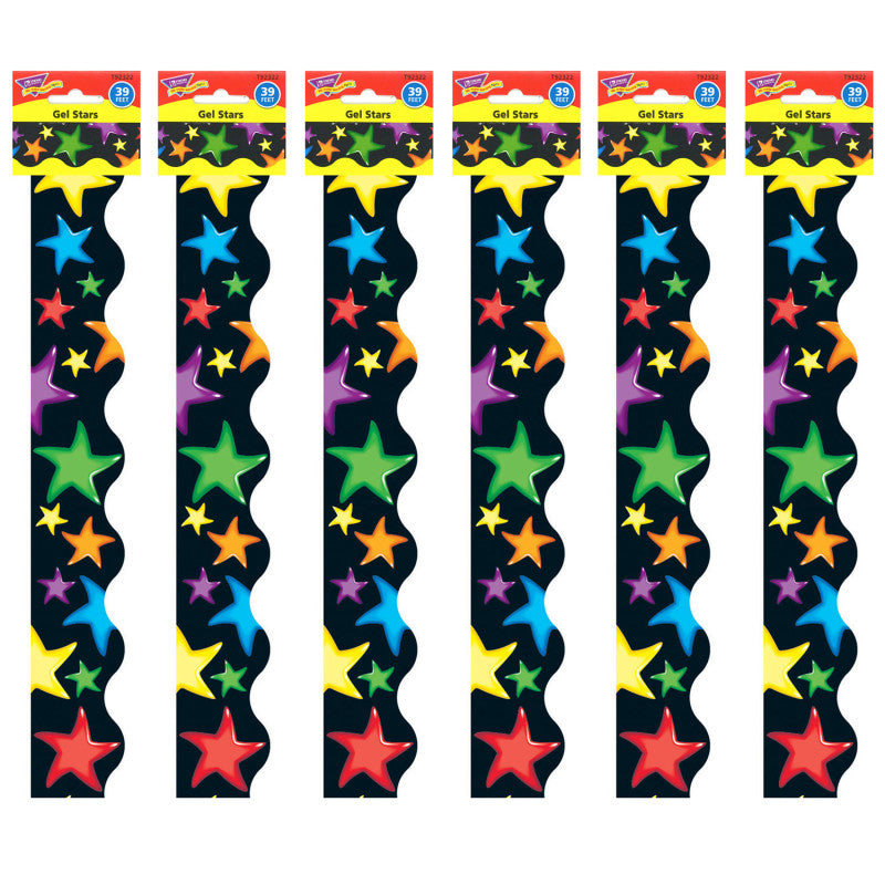 TREND - Gel Stars Terrific Trimmers®, 39 Feet Per Pack, 6 Packs