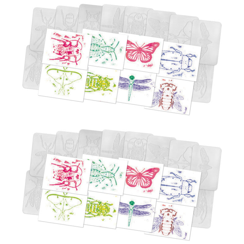 ROYLCO - Rubbing Plates, Insects, 16 Per Pack, 2 Packs