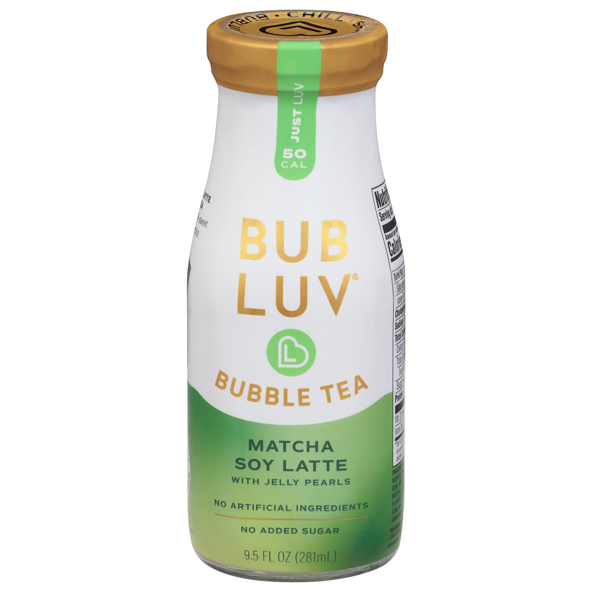 Bubluv Matcha Soy Latte Bubble Tea 9.5 fl oz - Case of 6